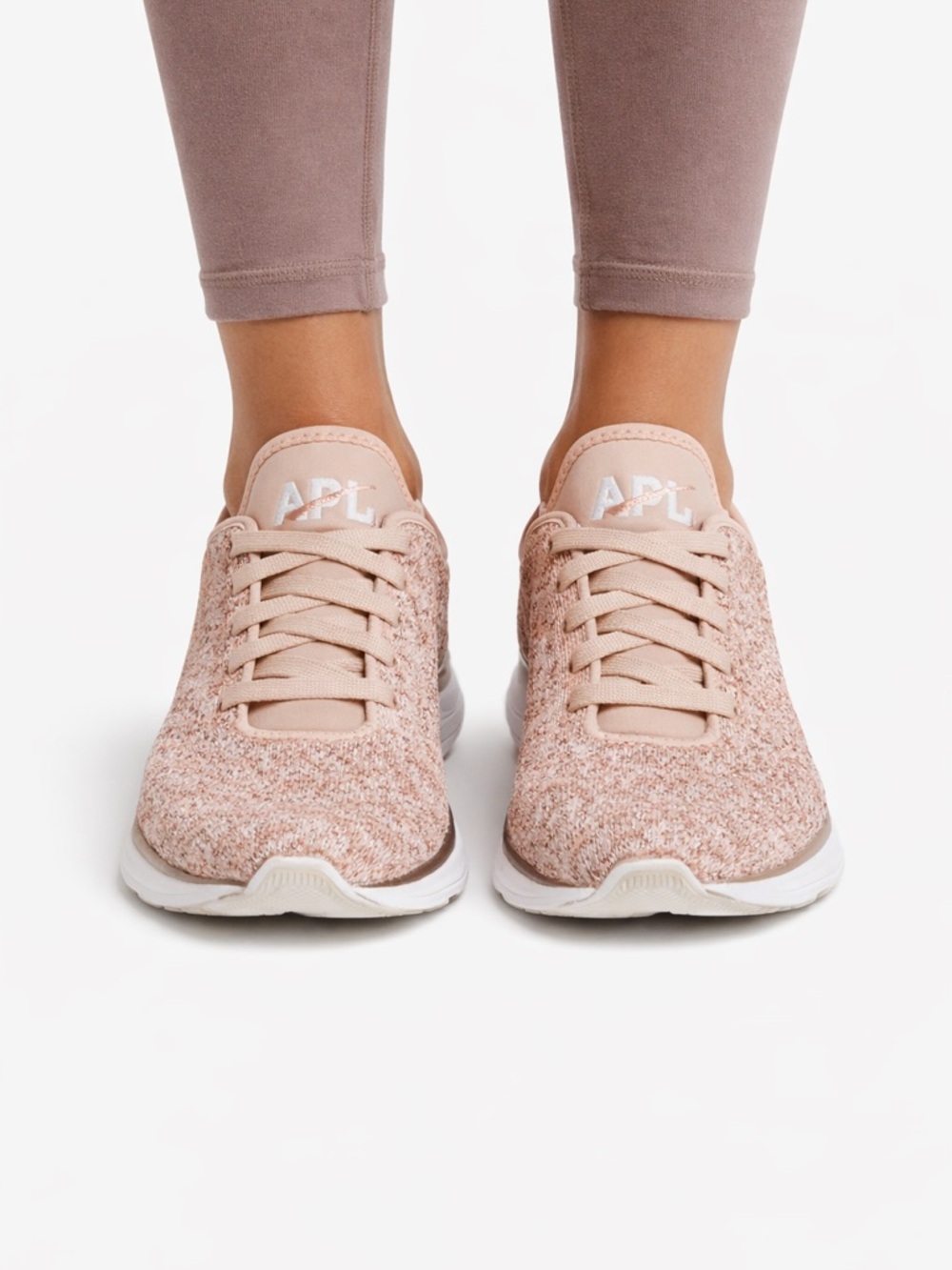 APL TechLoom Phantom Sneakers Blush Knit Running Shoes Womens 9.5